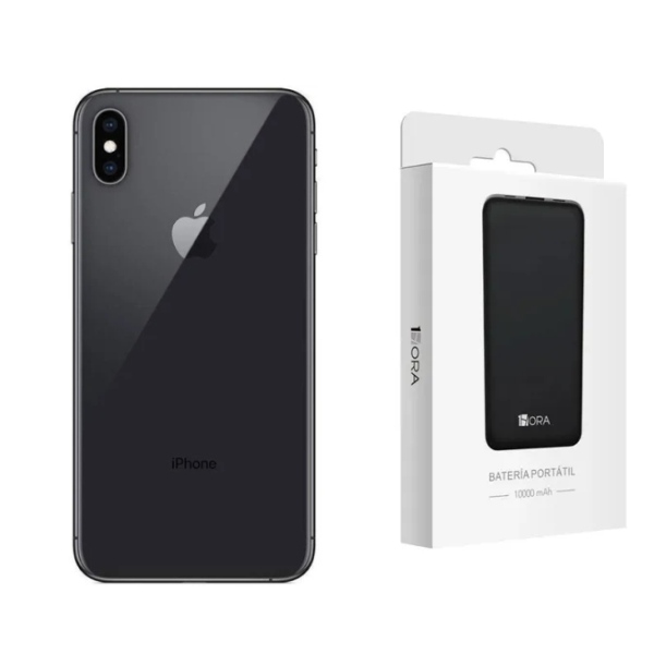 Apple iPhone XS Max 256GB Negro Reacondicionado Grado A + Batería portátil 10000 mAh.