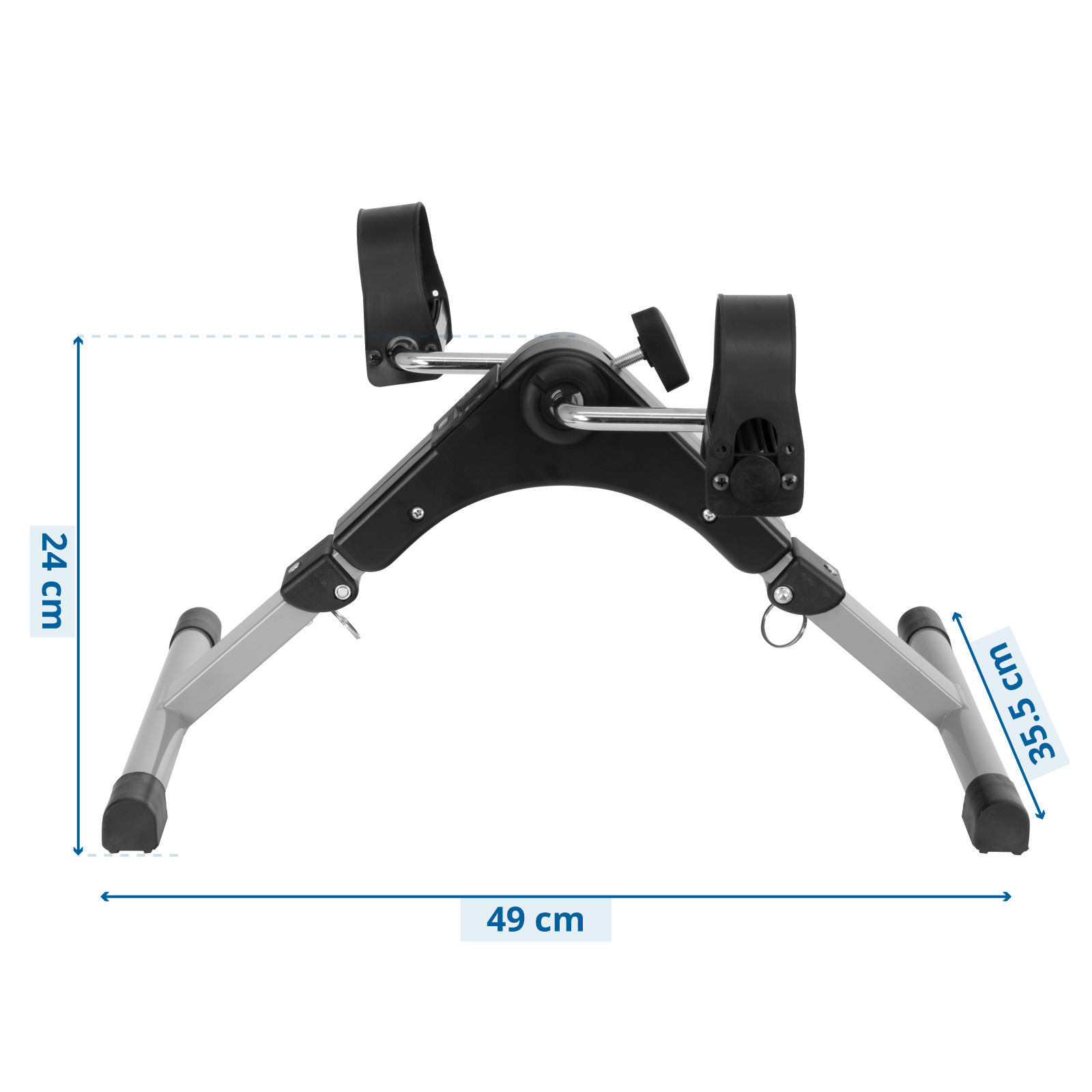 Altera Ejercitador de Pedal Plegable Mini Bicicleta de Ejercicio con Pantalla LCD para Rehabilitación de Piernas y Brazos