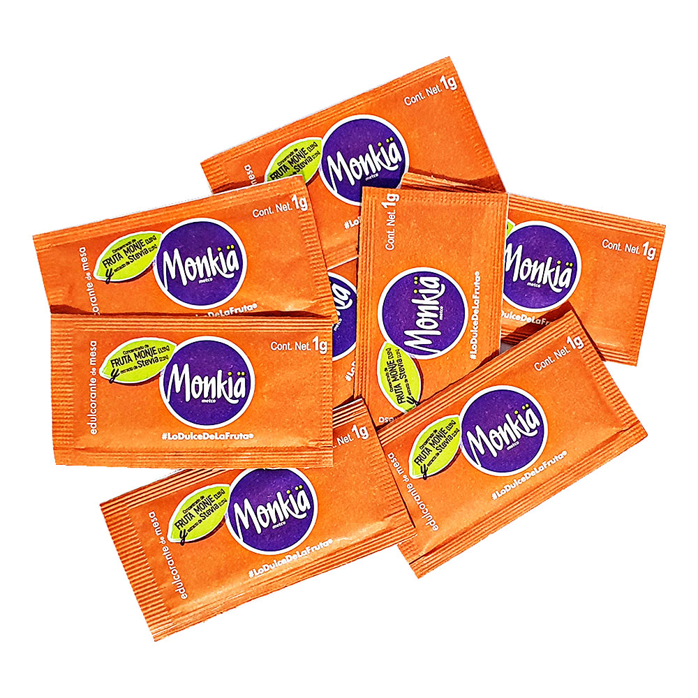 Fruta Del Monje Endulzante Keto Sin Azúcar Monkia 60 Sobres