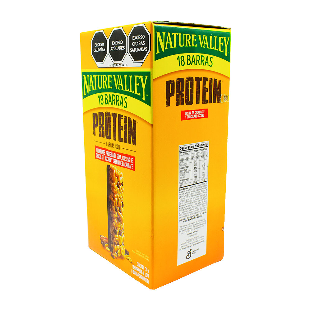 18 Barras Proteína Crema Cacahuate Y Chocolate Nature Valley