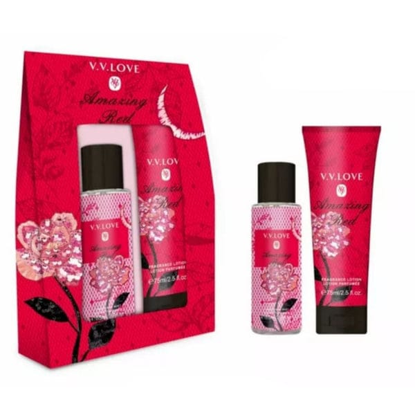 Perfume y crema corporal V.V. LOVE Amazing Red