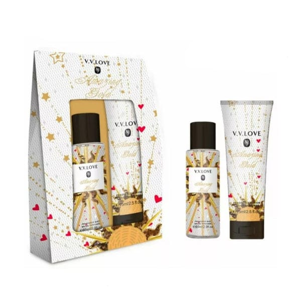 Perfume 85ml y crema corporal 75ml V.V. LOVE Aroma Amazing Gold