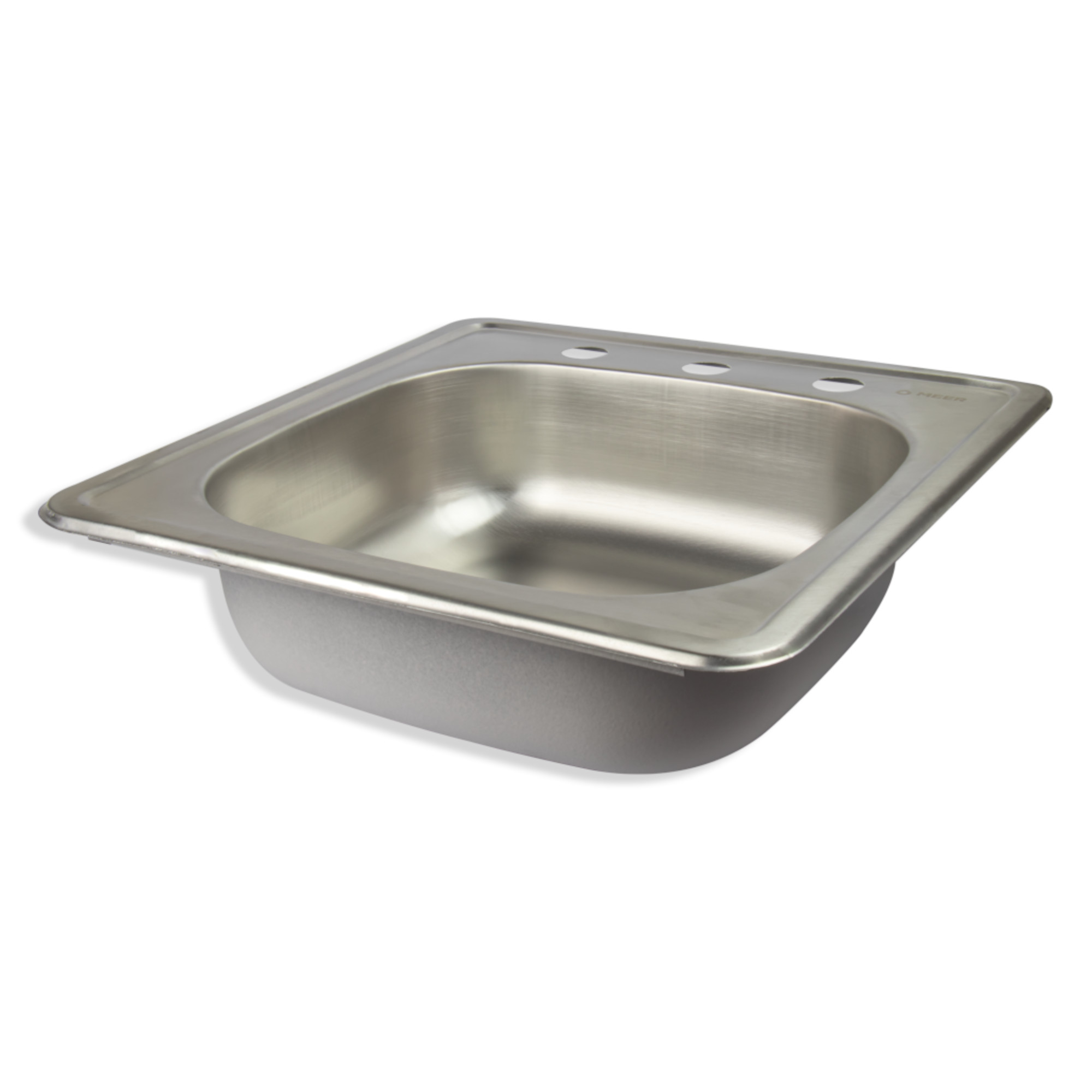 Tarja Sencilla de Acero Inoxidable (48cm x 48cm) con Kit de Instalación