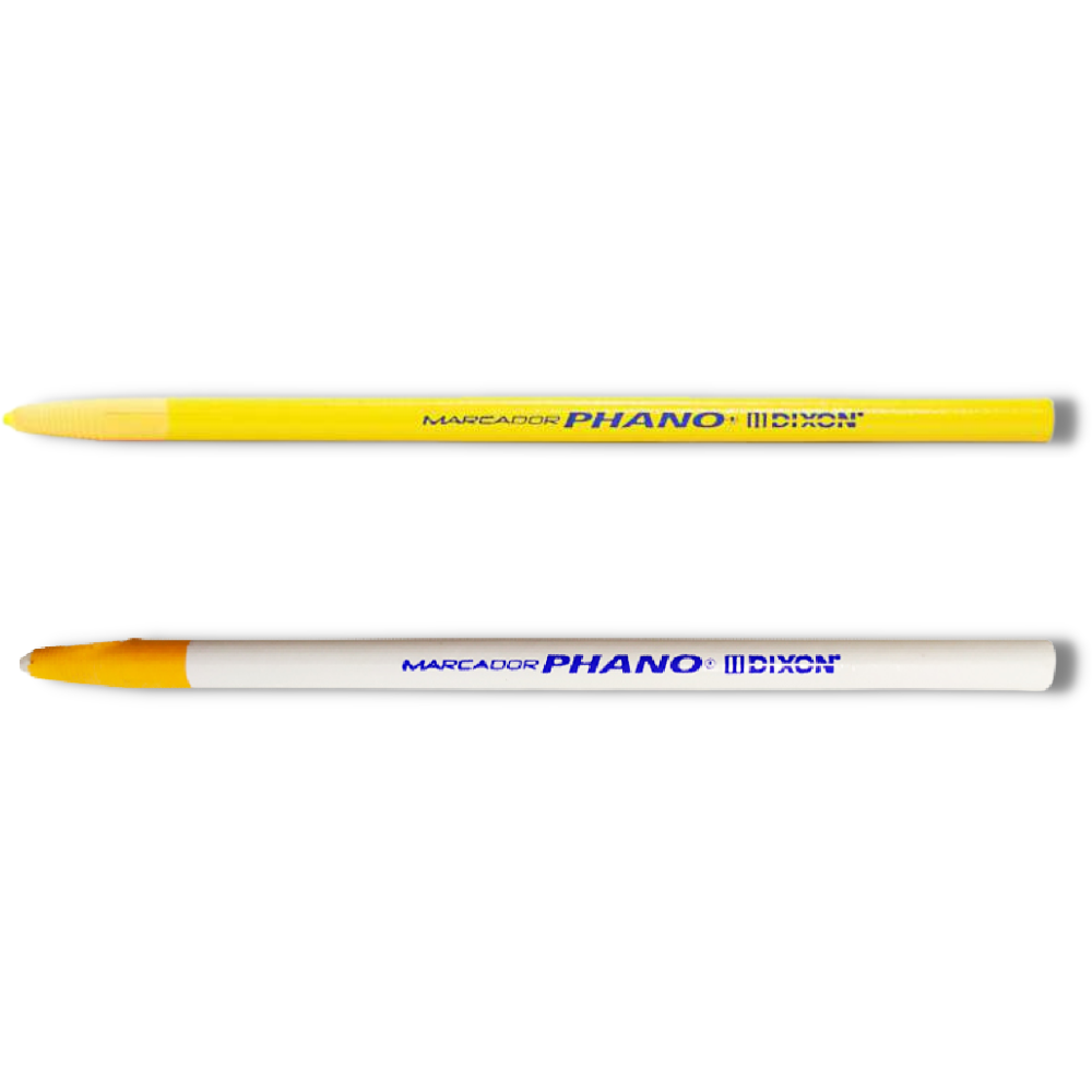 Marcador De Cera Phano, Caja Con 10 Unidades, Dixon, Amarillo o Blanco