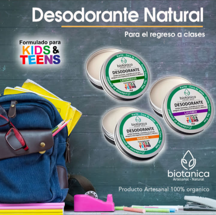 desodorante para niños artesanal marca botanica 100% natural
