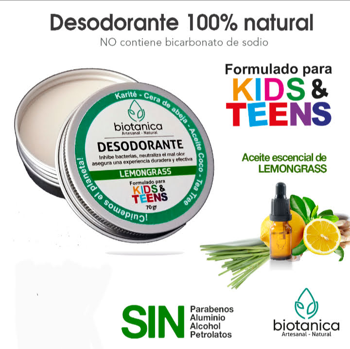 desodorante para niños artesanal marca botanica 100% natural