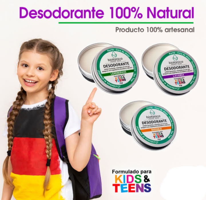 desodorante para niños artesanal marca botanica 100% natural