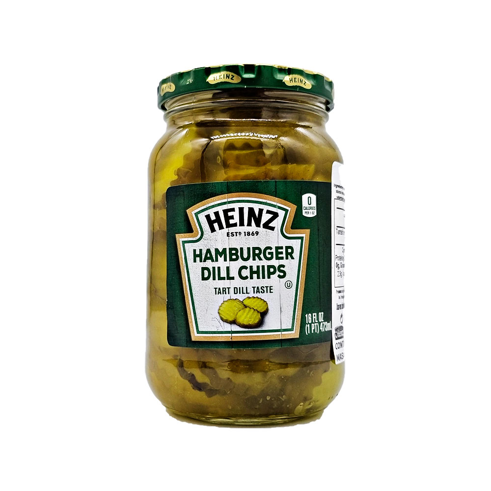 Pepinillos Heinz Hamburger Dill Chips 483g Rebanados Rodajas