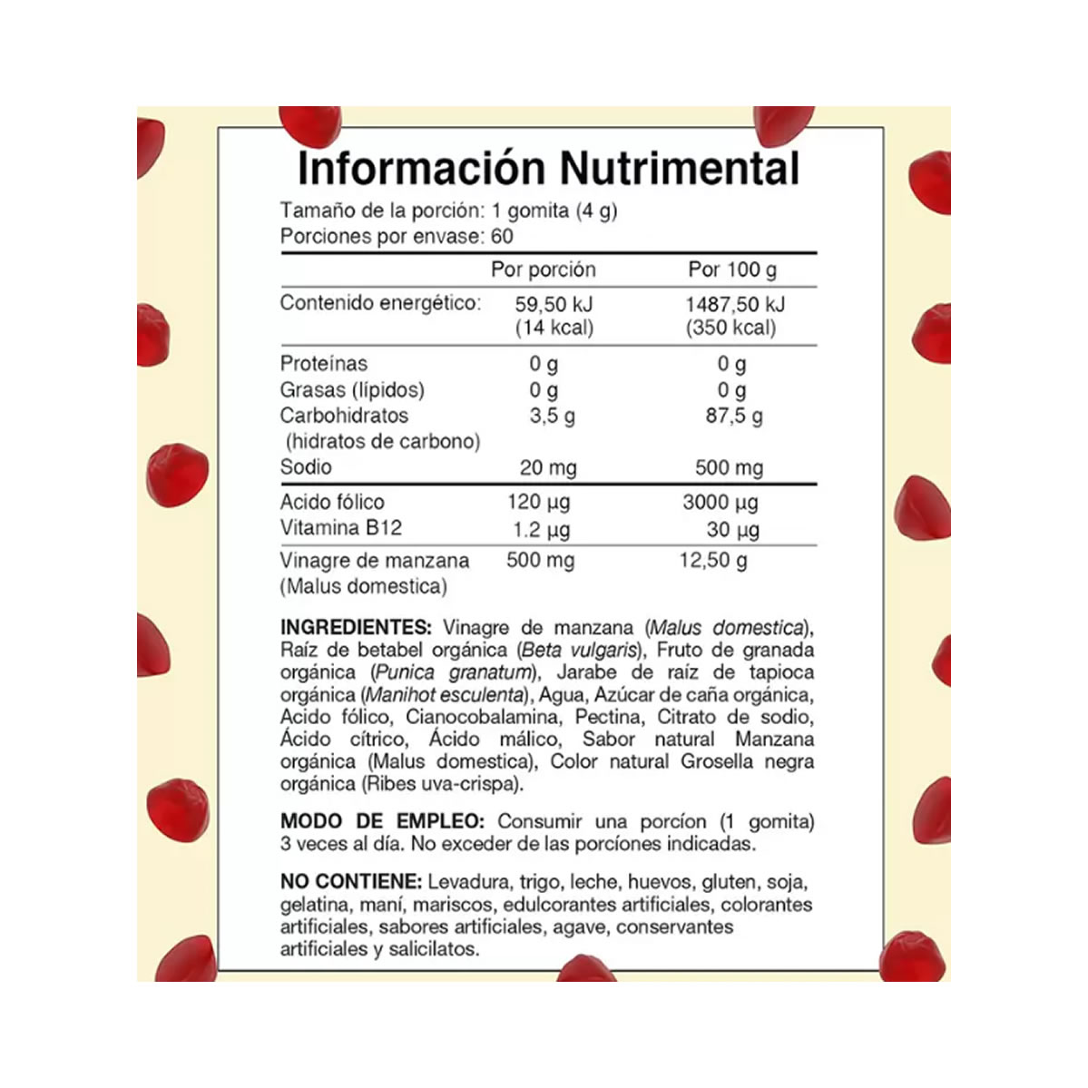 Gomitas de Vinagre de Manzana Goli 2 Frascos de 60 pzas c/u