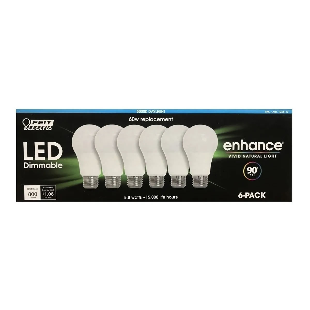 Set de 6 Focos LED Dimeables Luz de Día Feit 1244113 CST