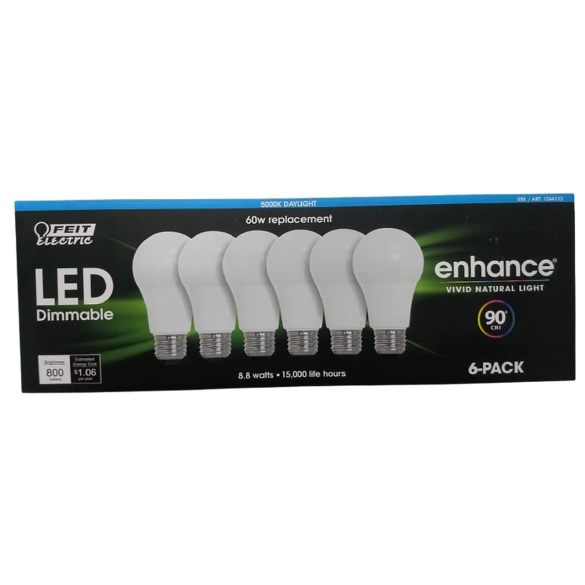 Set de 6 Focos LED Dimeables Luz de Día Feit 1244113 CST