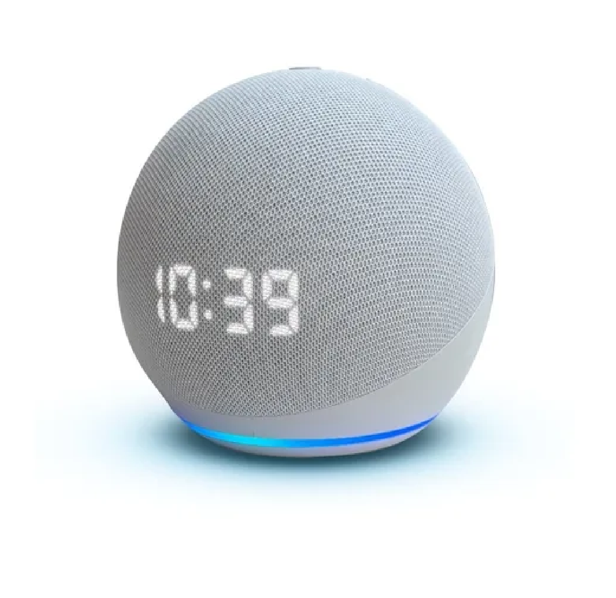 Echo Dot 4th Gen Con Alexa Pantalla Reloj Blanco
