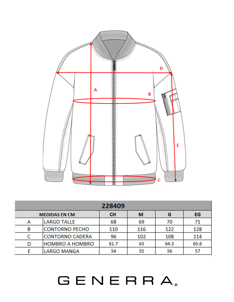 Chamarra Bomber Para Hombre Generra 228409