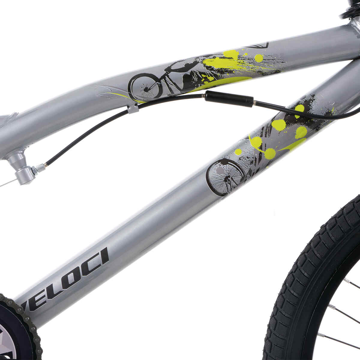 Bicicleta Veloci BMX Freestyle Rodada 20 Plata Urbana