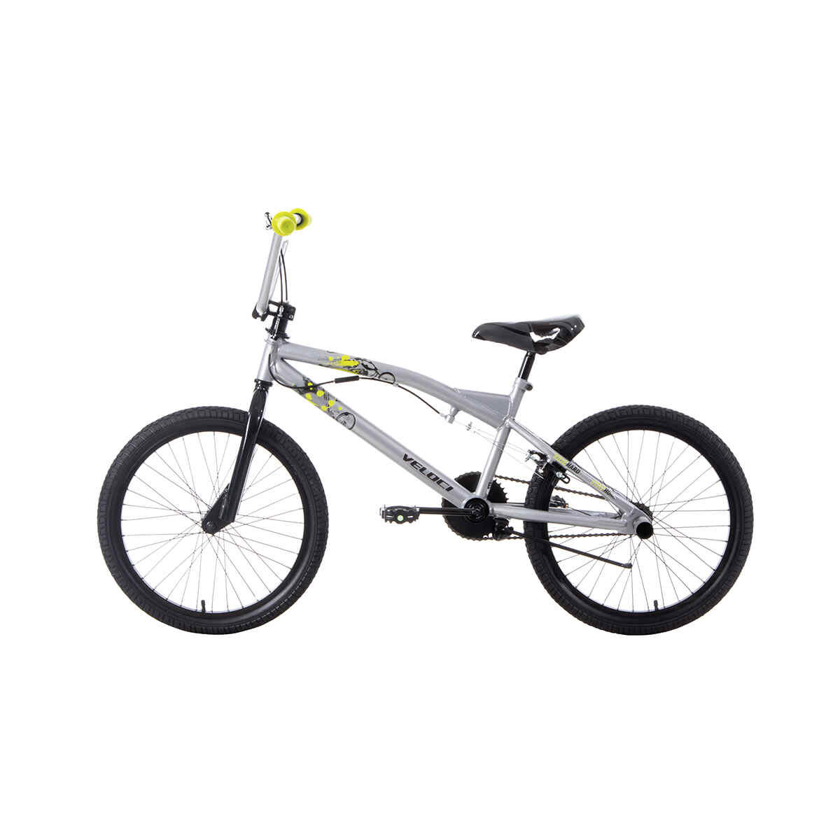 Bicicleta Veloci BMX Freestyle Rodada 20 Plata Urbana