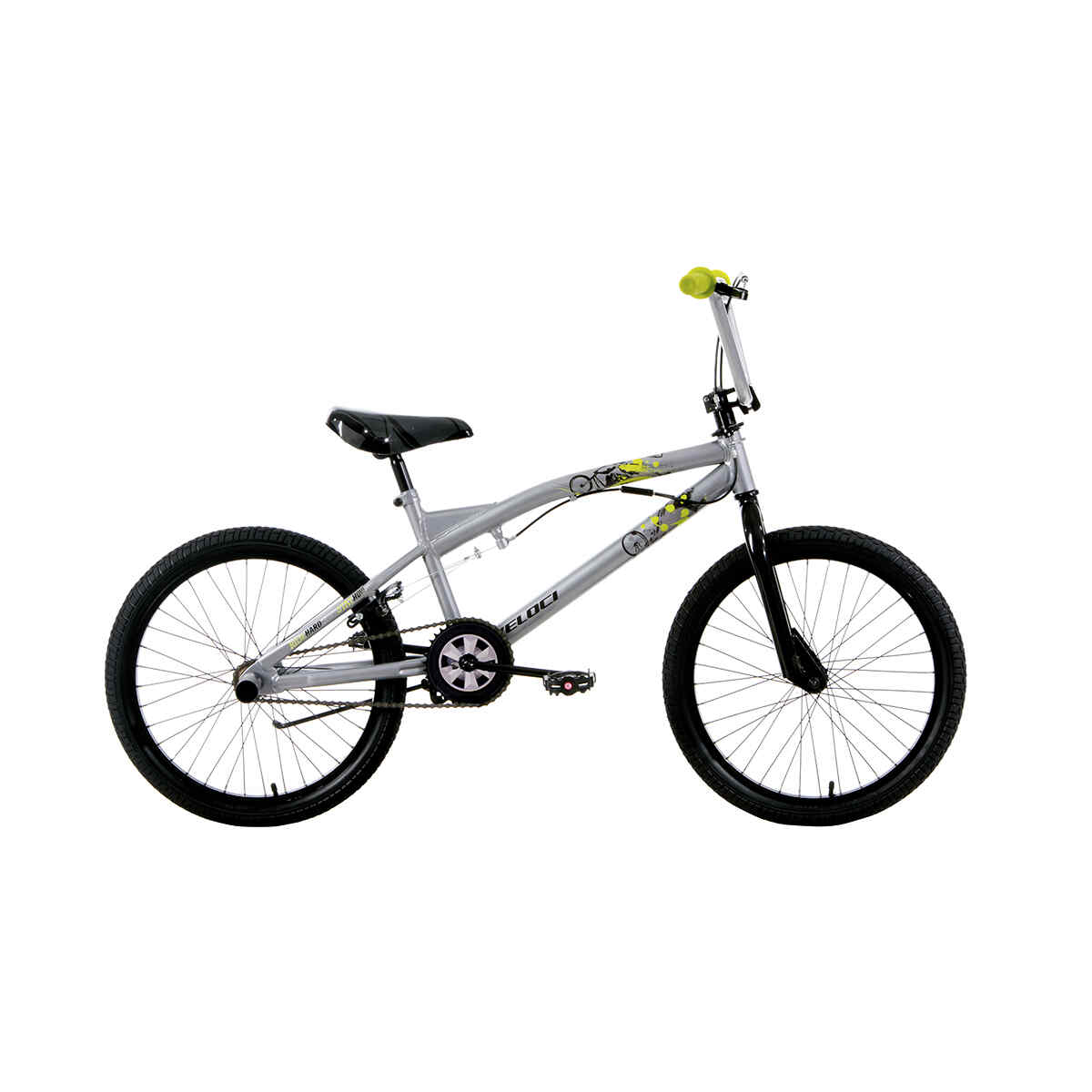 Bicicleta Veloci BMX Freestyle Rodada 20 Plata Urbana