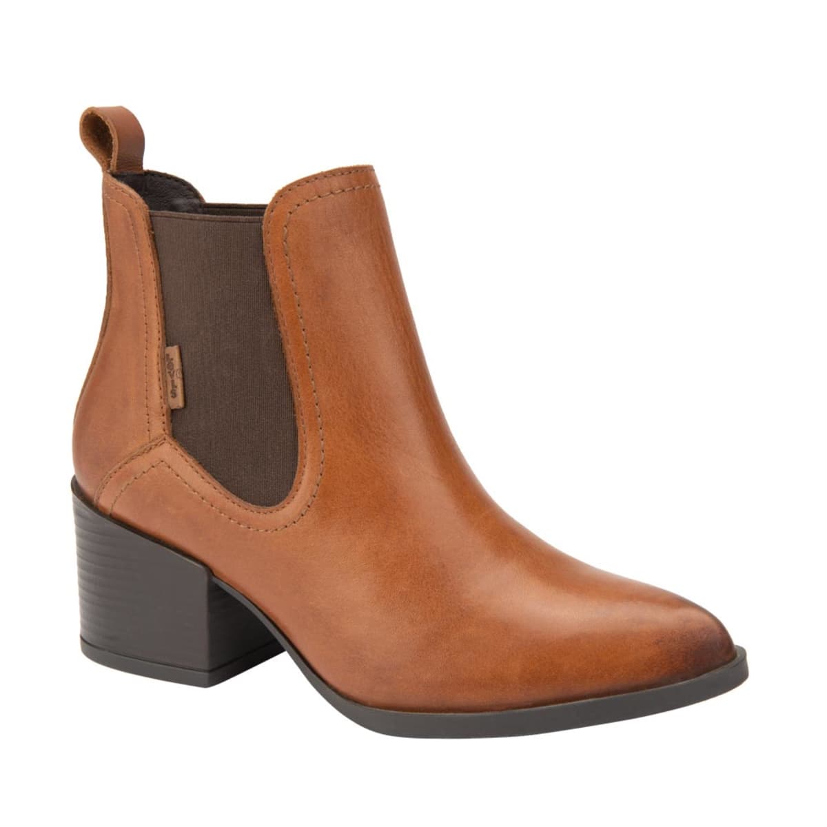 Botas vaqueras de piel color café / verde camuflaje, marca Levi's, para mujer, mod. 1056079