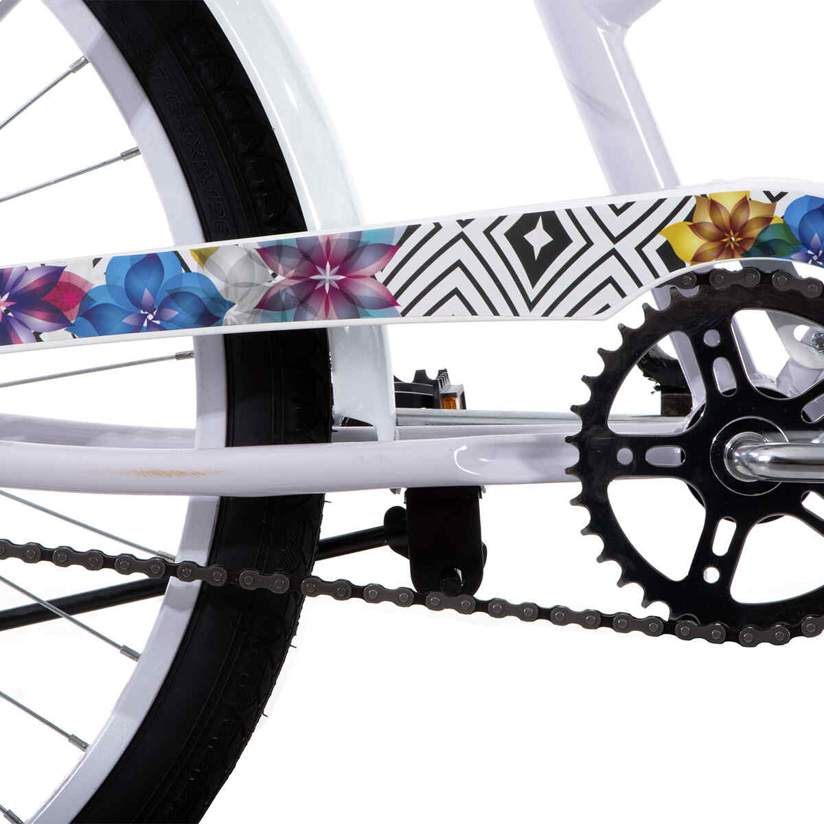 Bicicleta Veloci Spring City Rodada 24 Blanco Urbana