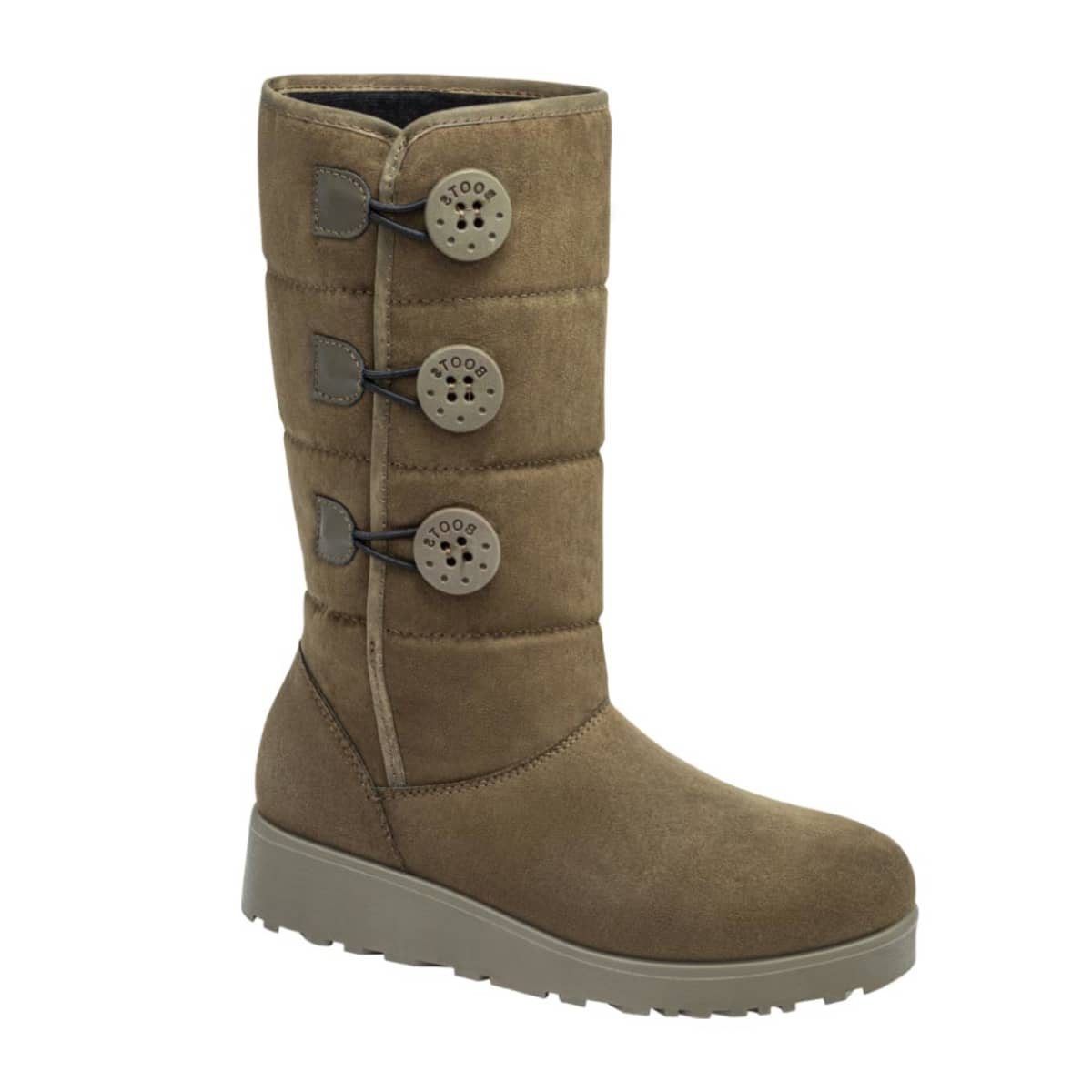 Botas color café tipo Ugg, marca PBPS, invernales, con botones, mod. 1056707