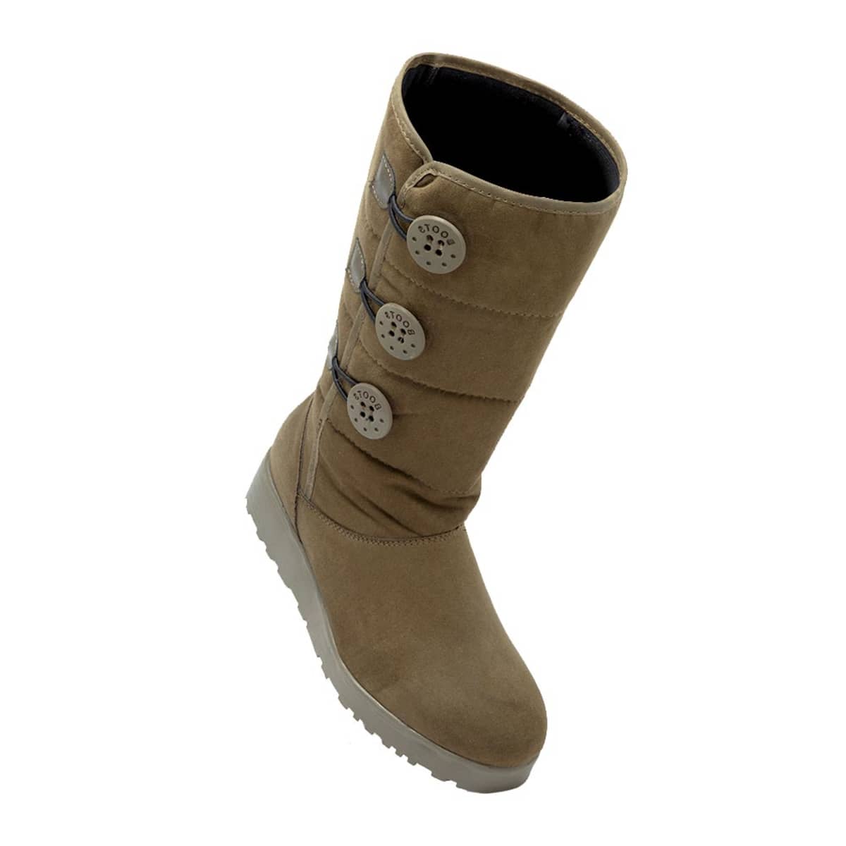 Botas color café tipo Ugg, marca PBPS, invernales, con botones, mod. 1056707