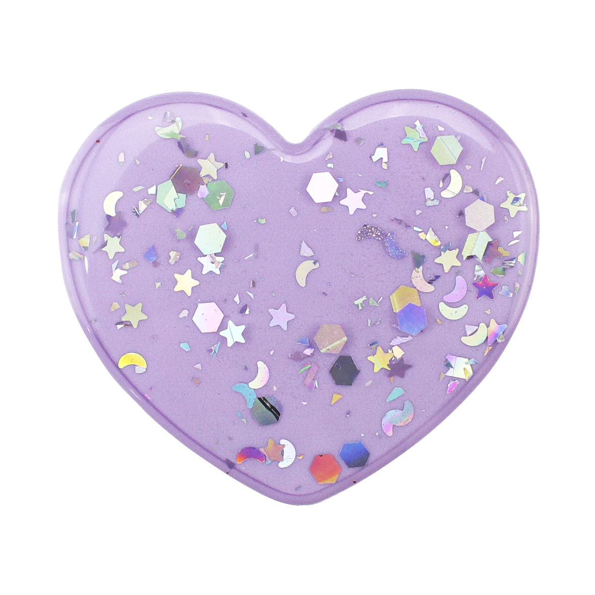 Funda Case Triche para Motorola MOTO G9 PLAY | MOTO E7 PLUS Diseño Glitter + Soporte Color Corazón Lila
