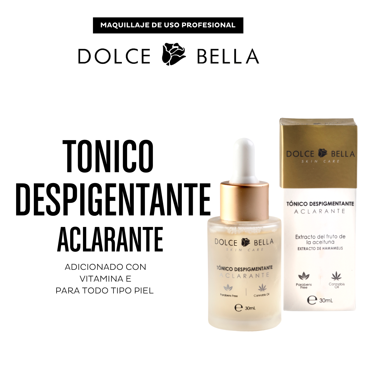 Maquillaje Profesional Tónico Despigmentante Profesional Dolce Bella