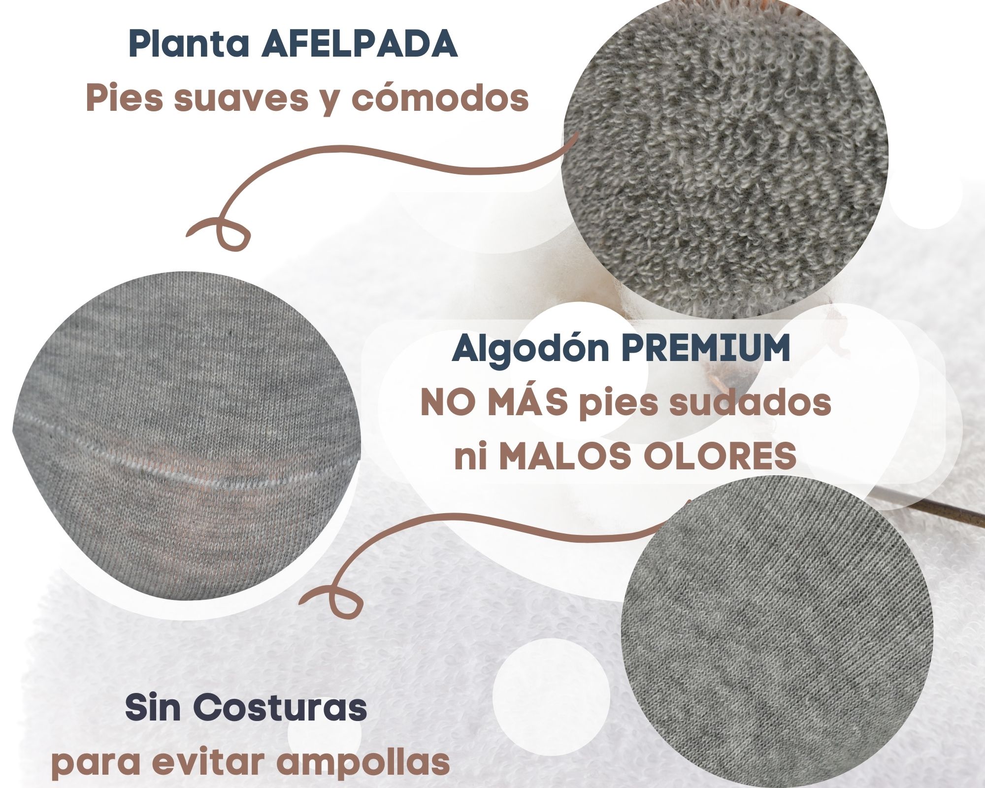 Calcetines Hombre DEPORTIVOS/ Súper cómodos / Algodón PREMIUM / Cualquier deporte