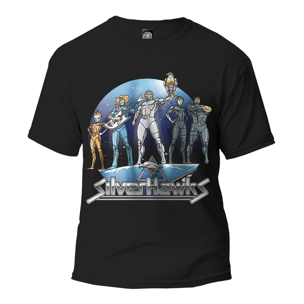 Playera Silverhawks Negra Halcones Galácticos Quicksilver