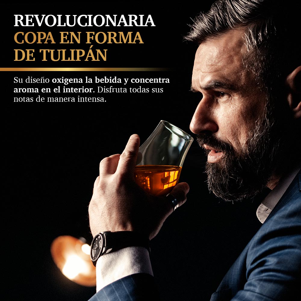 Copas de Cristal para Degustar Whiskey Tequila 4 Piezas Whiskey Town