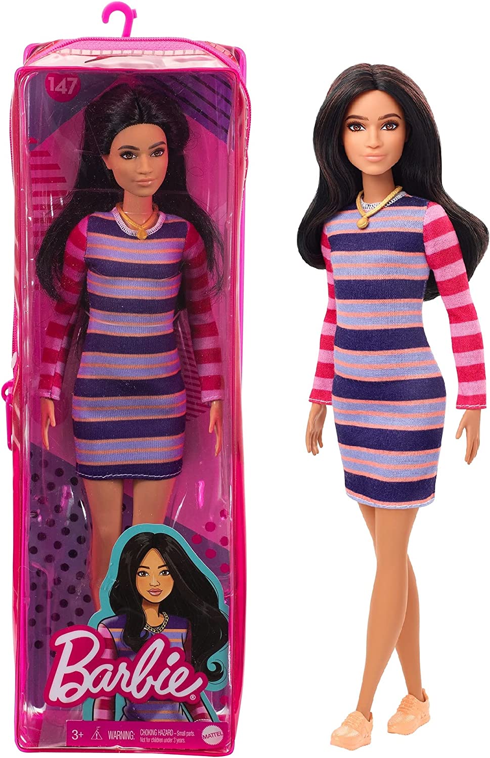 Barbie FAshionista vestido rayas 147