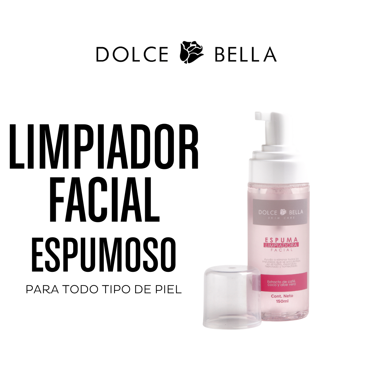 Maquillaje Profesional Limpiador Facial Espumoso Para Todo Tipo De Piel Dolce Bella