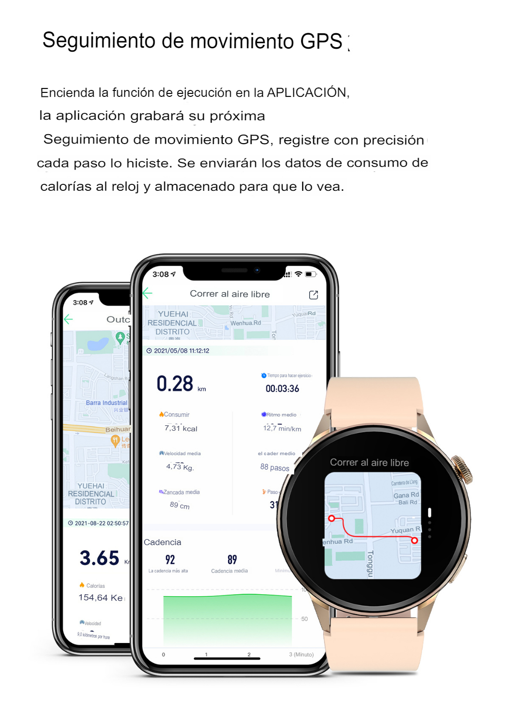 Reloj inteligente DT4 plus, Con Reproductor de música, asistente de voz, bluetooth llamadas, GPS, carga inalámbrica, modo multi deporte, frecuencia cardiaca, color Negro