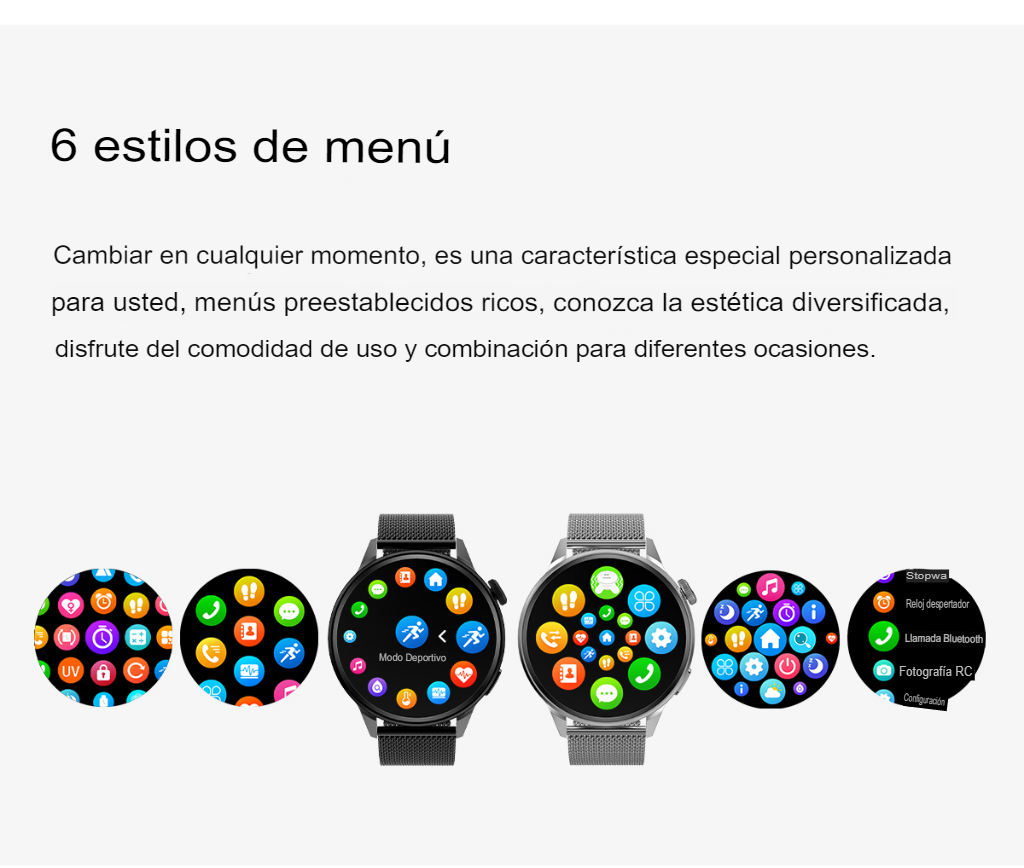 Reloj inteligente DT4 plus, Con Reproductor de música, asistente de voz, bluetooth llamadas, GPS, carga inalámbrica, modo multi deporte, frecuencia cardiaca, color Negro