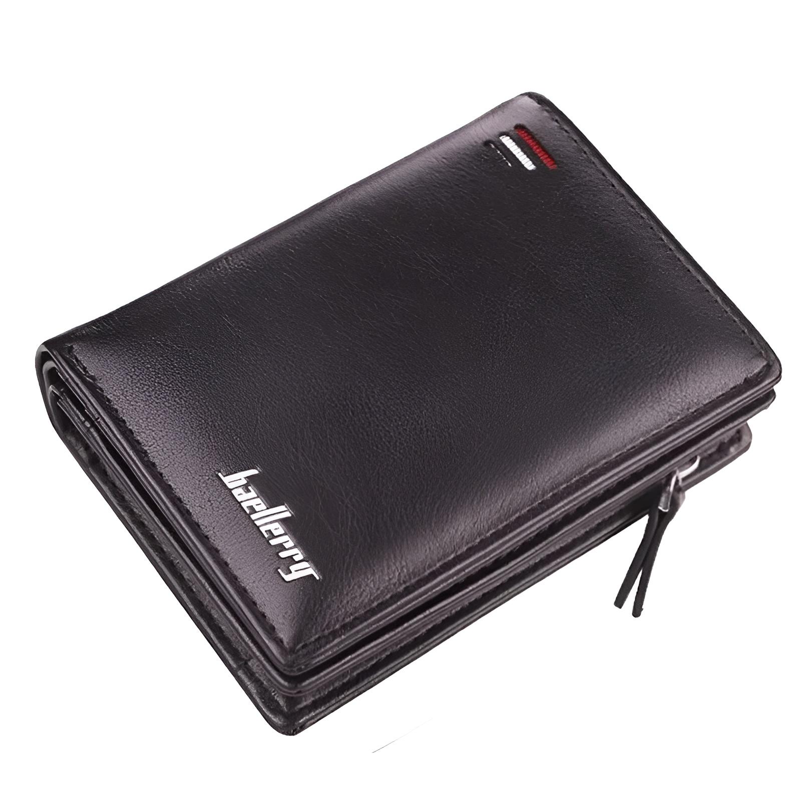 Cartera Baellerry De Cuero Con Monedero Cierre Para Hombre