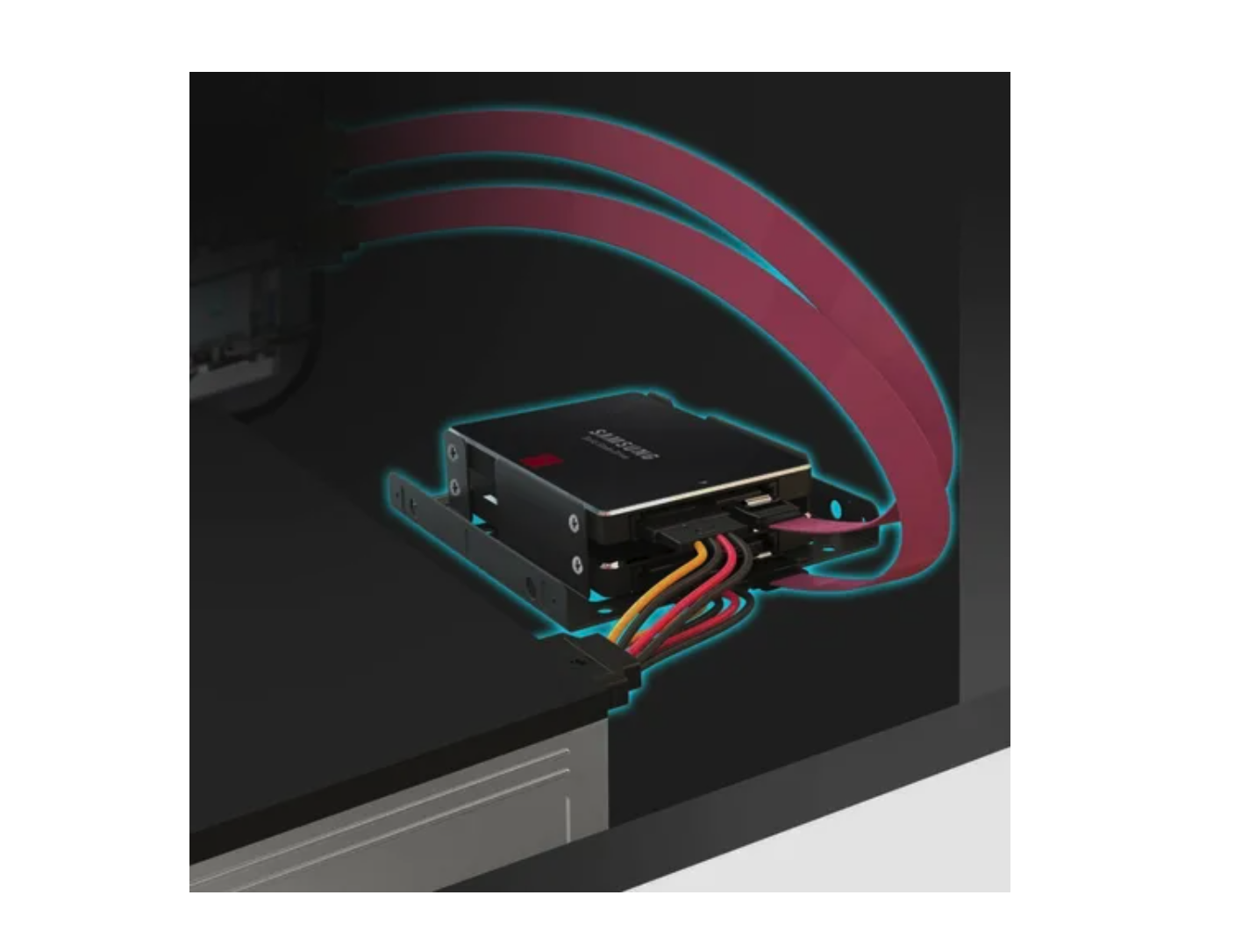 Cable De Datos Sata 3 Color Rojo De 45cm De Largo 90 Grados