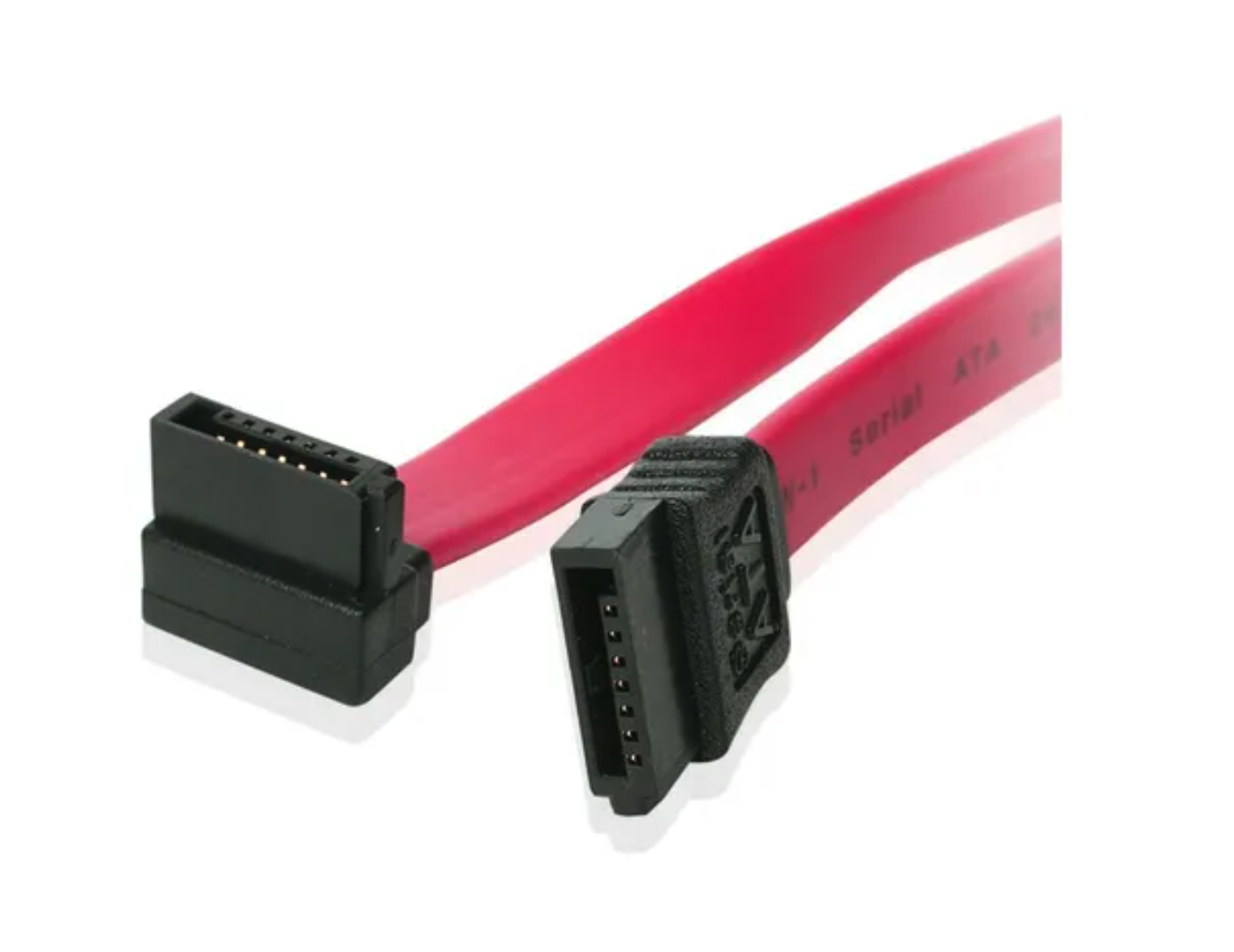 Cable De Datos Sata 3 Color Rojo De 45cm De Largo 90 Grados
