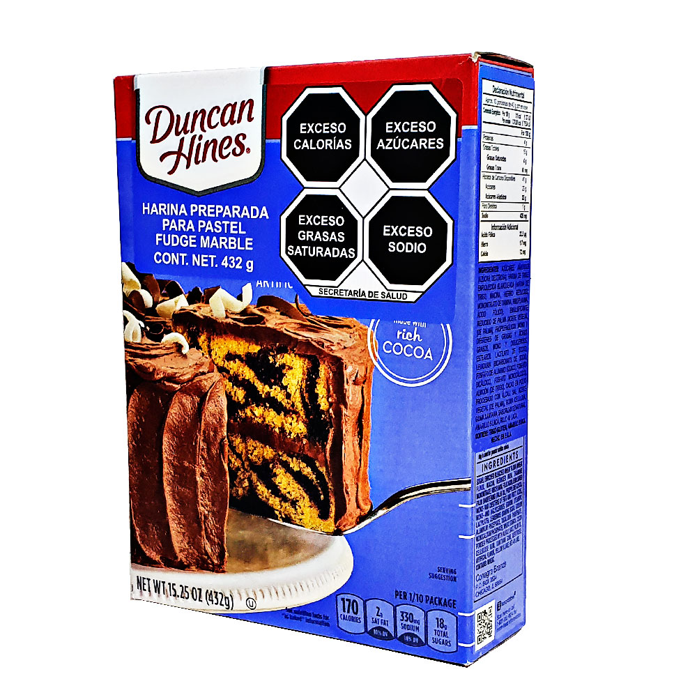 Harina Pastel Marmoleado Duncan Hines 432 Gr Preparar