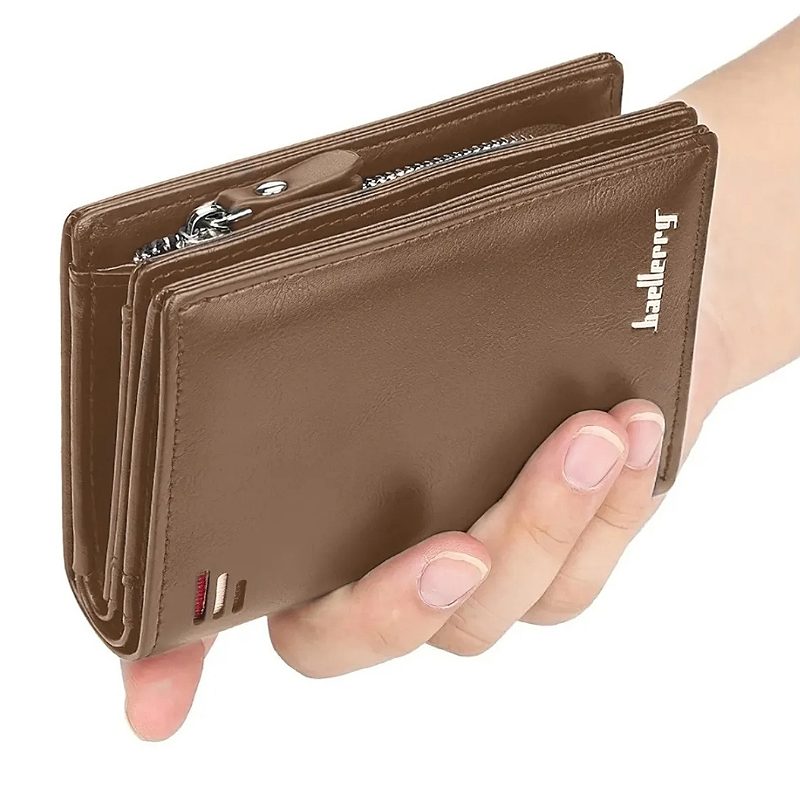 Cartera Baellerry De Cuero Con Monedero Cierre Para Hombre