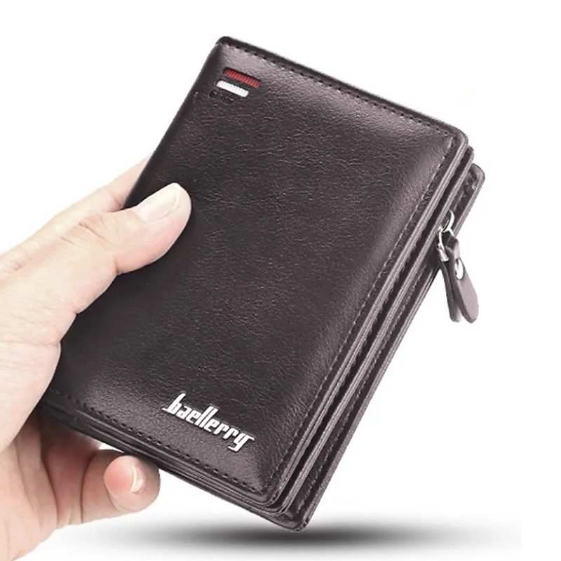 Cartera Baellerry De Cuero Con Monedero Cierre Para Hombre