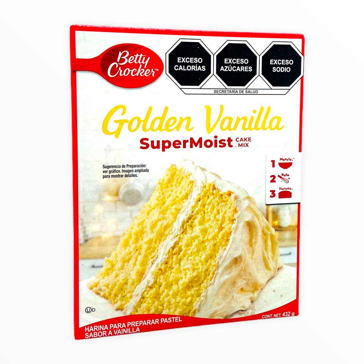 Harina Betty Crocker Golden Vainilla Preparar Pastel Facil