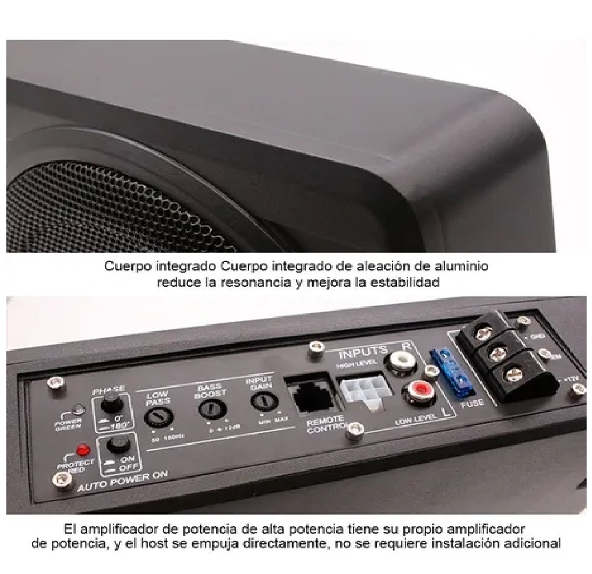 Subwoofer Amplificado 10 Pulgadas 600w Bajos Para Auto