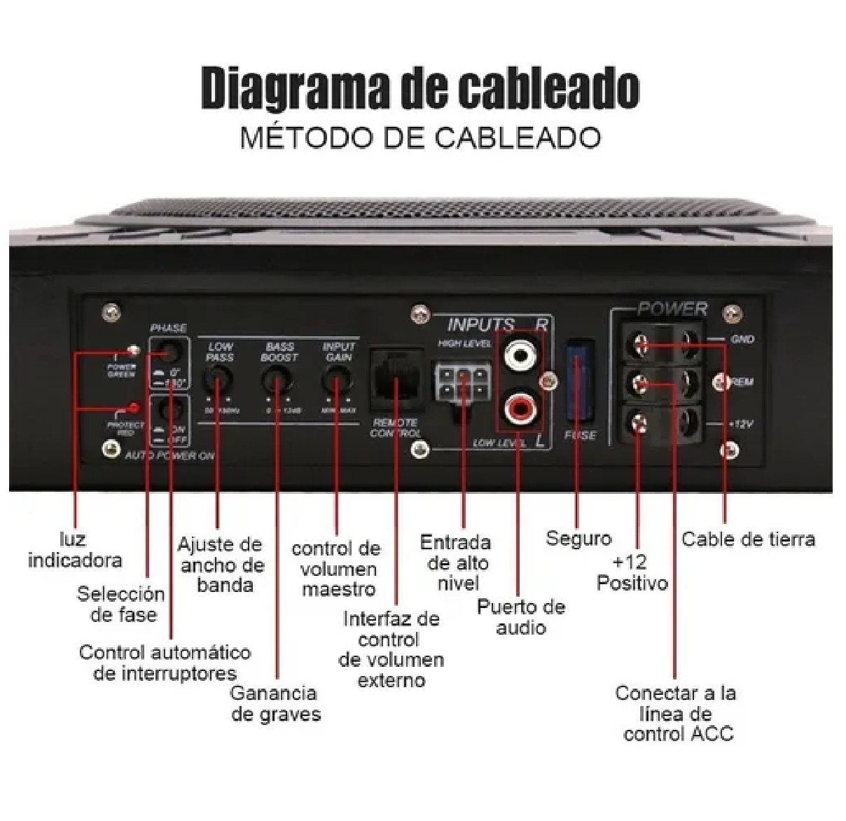 Subwoofer Amplificado 10 Pulgadas 600w Bajos Para Auto