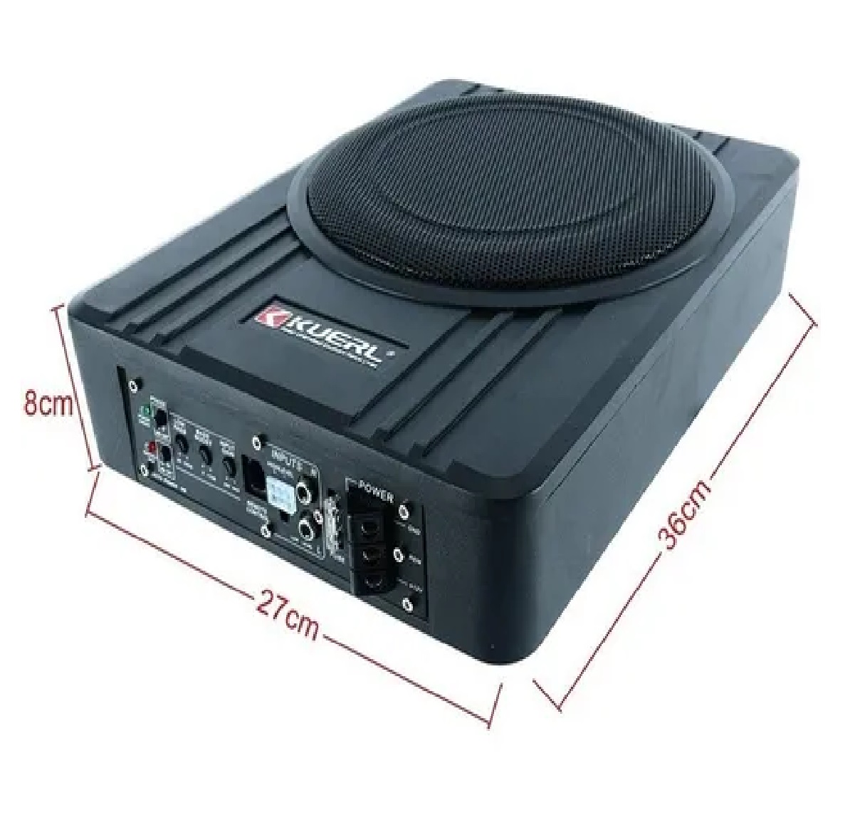 Subwoofer Amplificado 10 Pulgadas 600w Bajos Para Auto