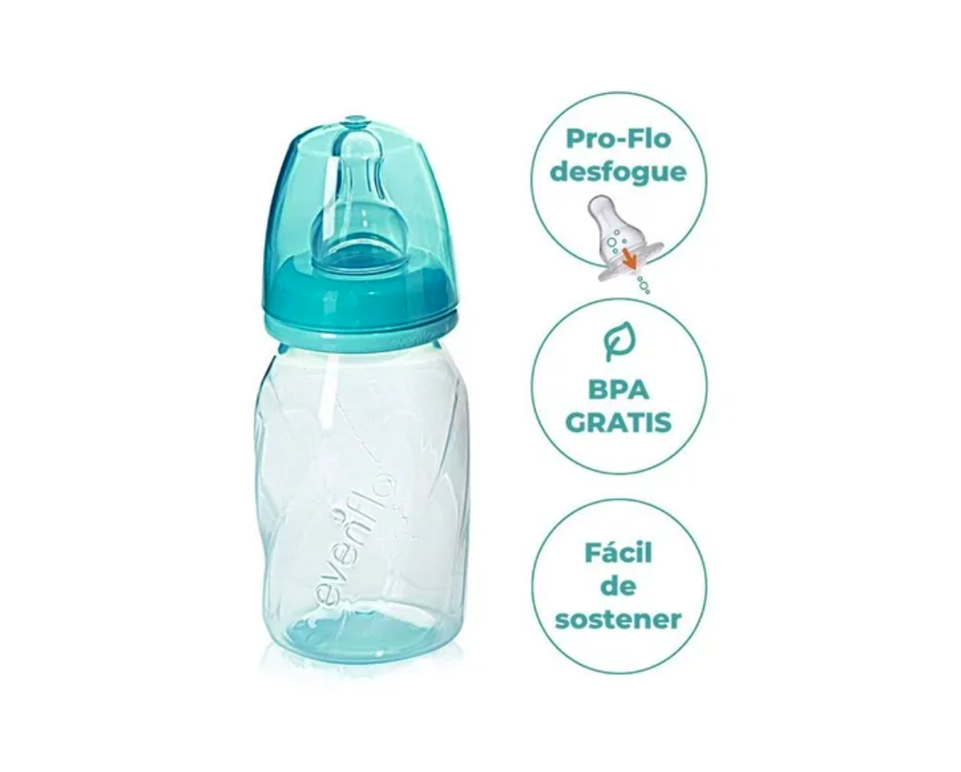 Set De 6 Biberones Mamilas Evenflo Venting 4 Oz 120 Ml