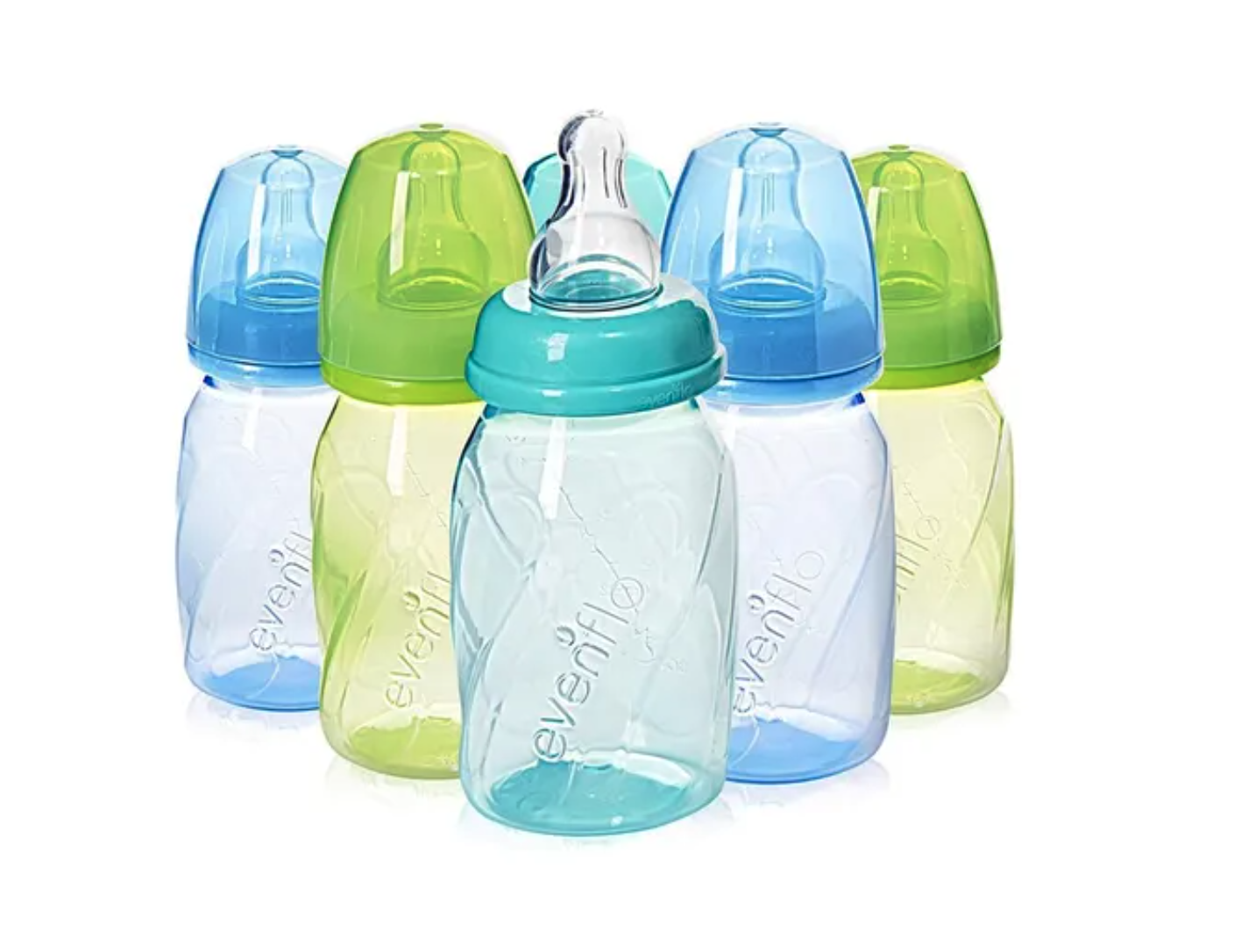 Set De 6 Biberones Mamilas Evenflo Venting 4 Oz 120 Ml