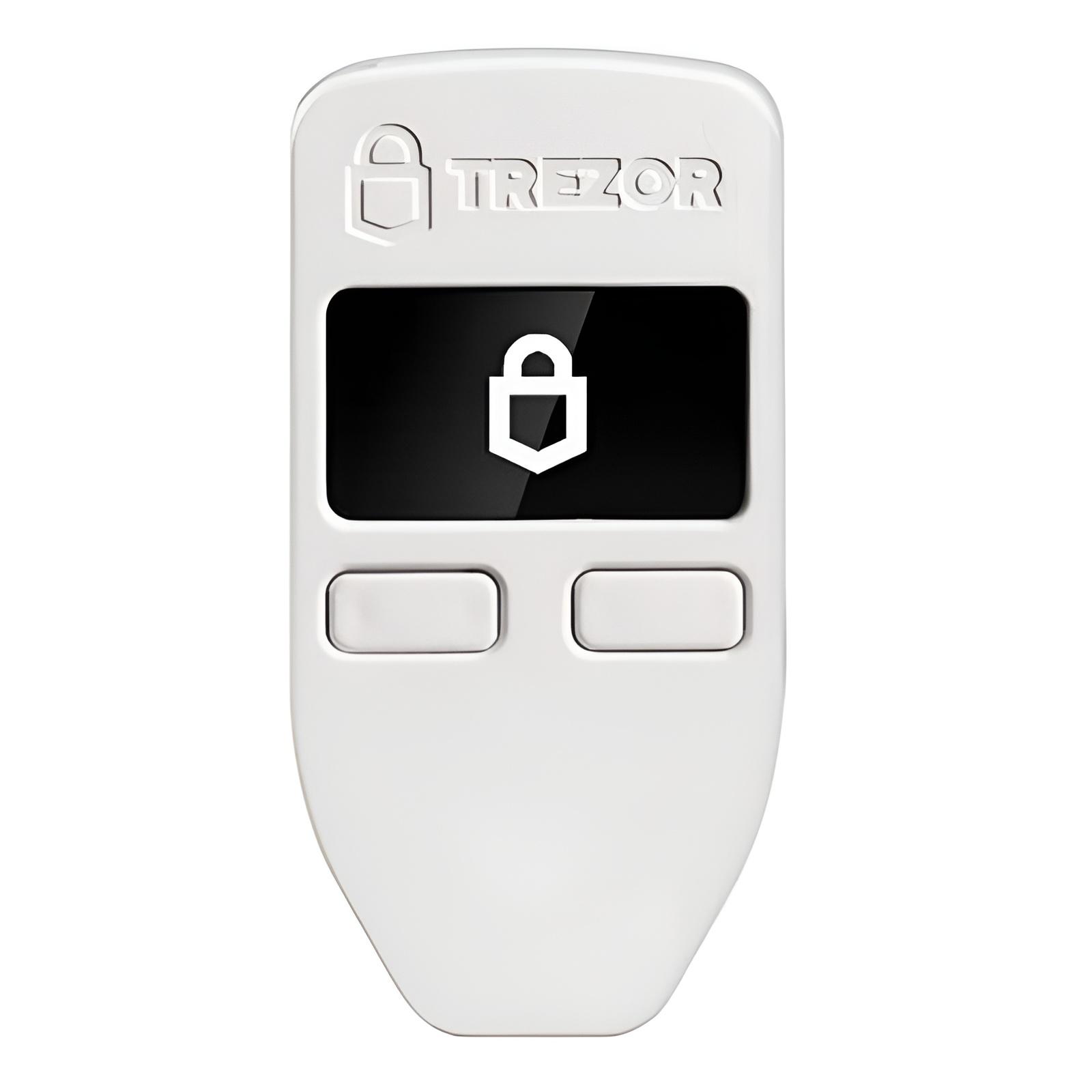 Trezor One - Monedero de Hardware de Criptomonedas, el Almacenamiento en Frío Más Confiable para Bitcoin, Ethereum, ERC20 y Más (Blanca)