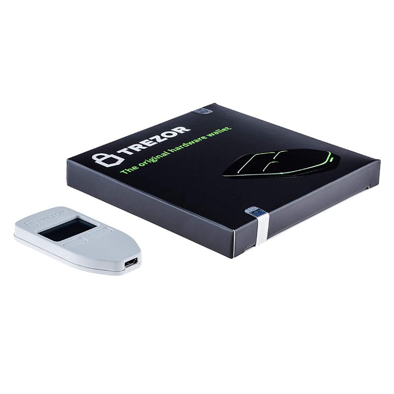 Trezor One - Monedero de Hardware de Criptomonedas, el Almacenamiento en Frío Más Confiable para Bitcoin, Ethereum, ERC20 y Más (Blanca)