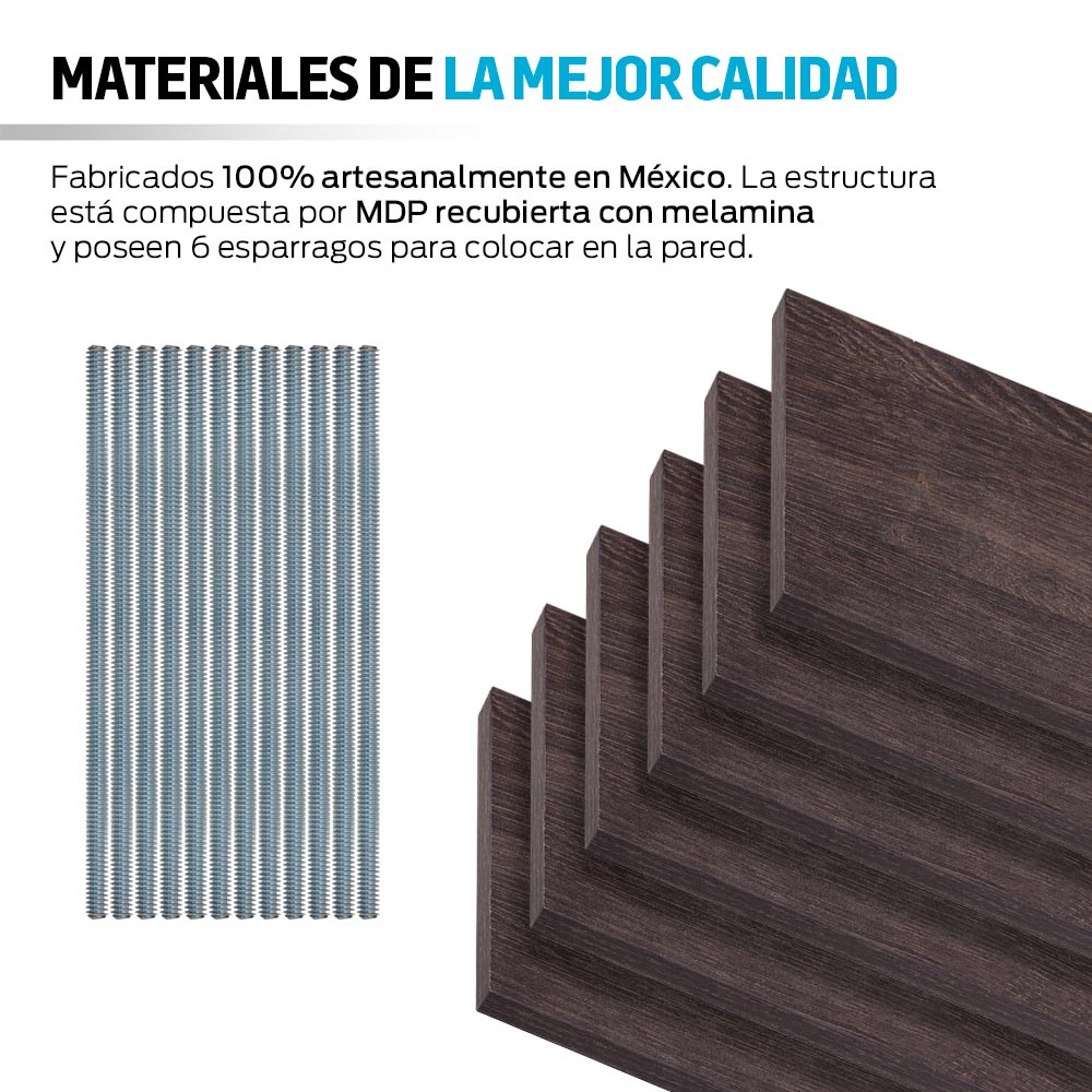 6 Repisas Flotantes de Madera Minimalistas 30x15cm Para Pared Redlemon