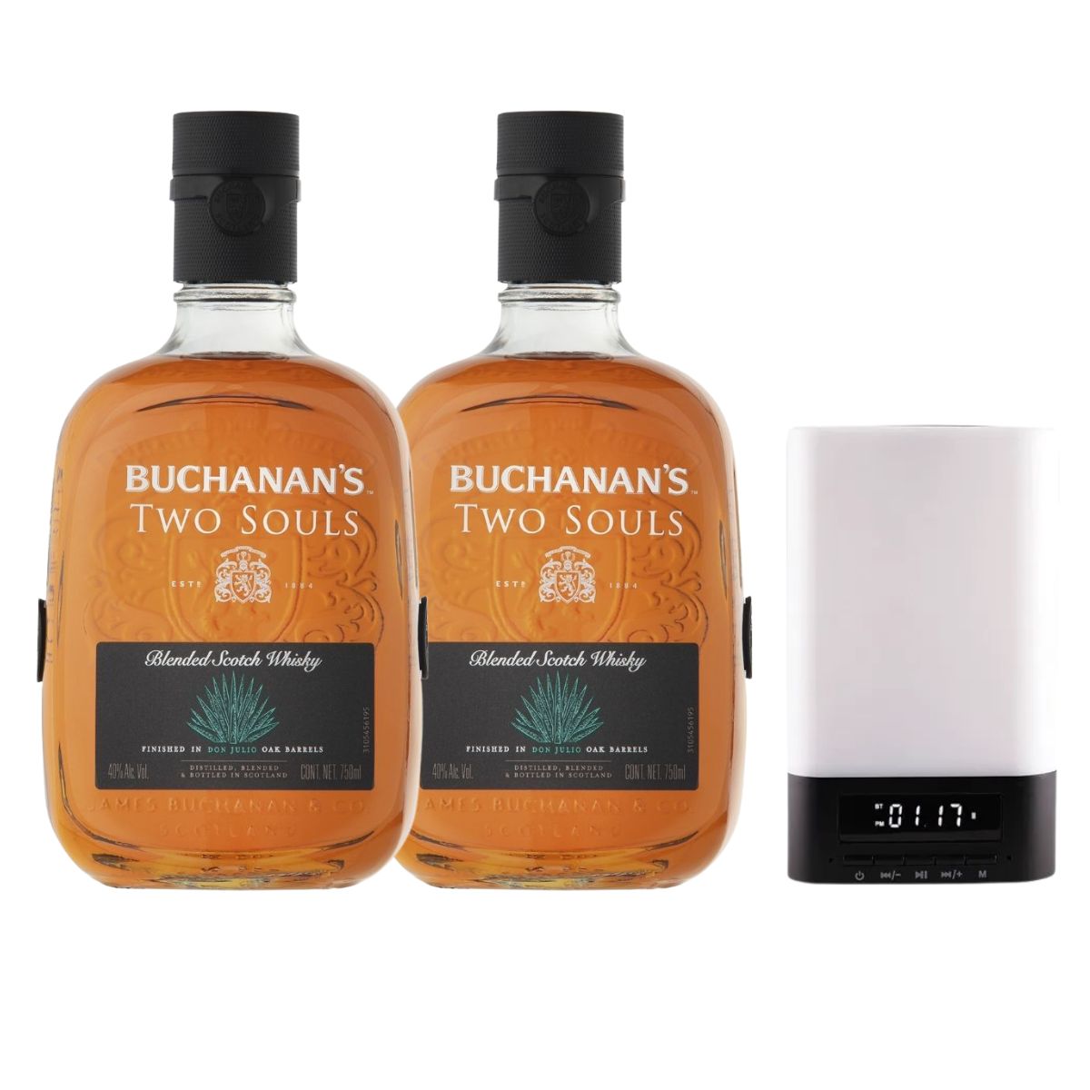 2 Whisky Buchanan´s Two Souls 750 ml + Bocina Lightcolor