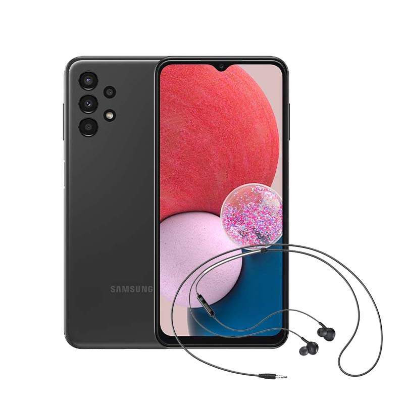 Combo Samsung Galaxy A13 64GB 4GB Ram Negro + Samsung Earphones de 3.5 mm	